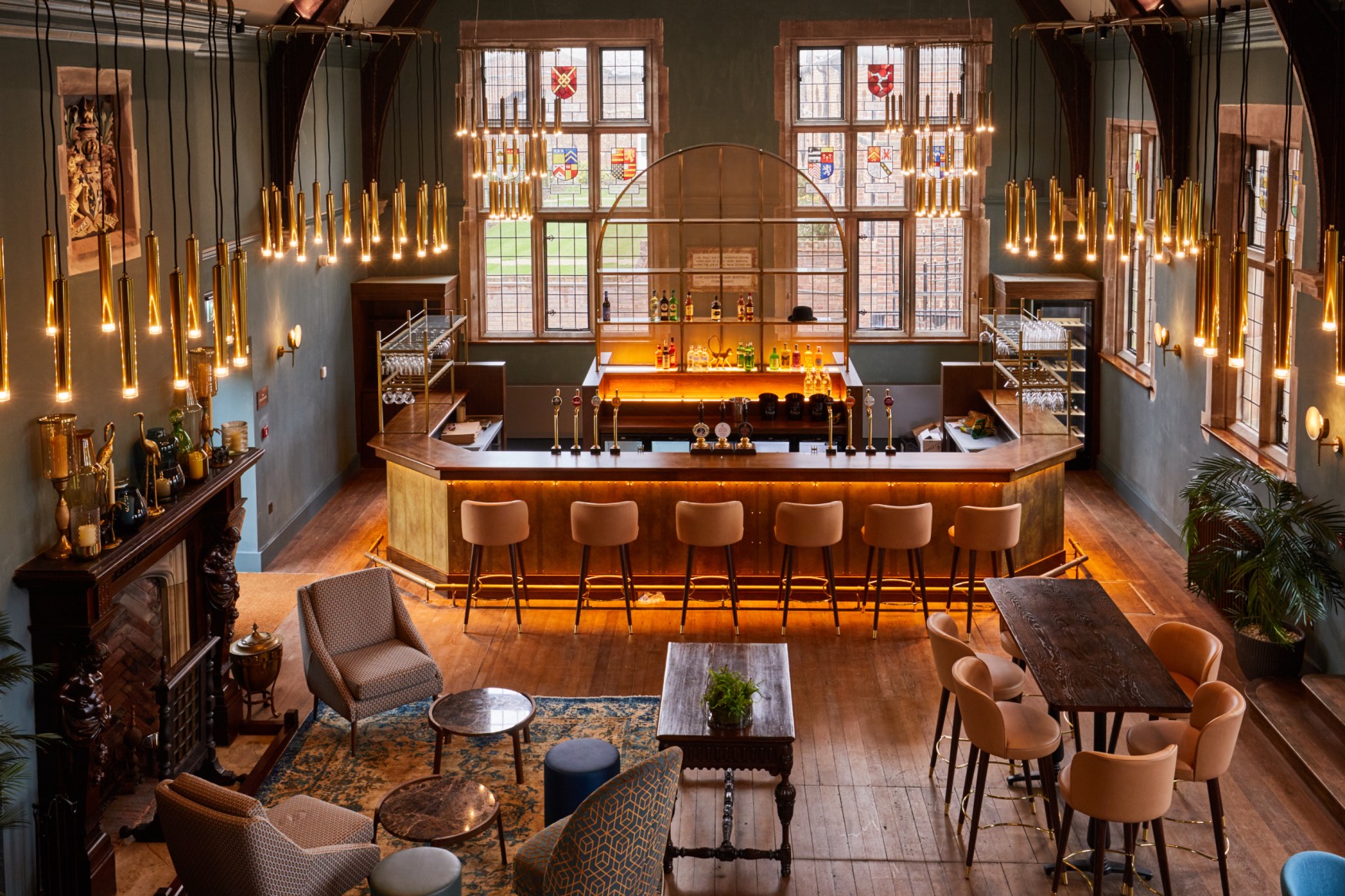 The Churchill Tree Pub Churchill tree pub at Alderley Park interiors of bar and seating area