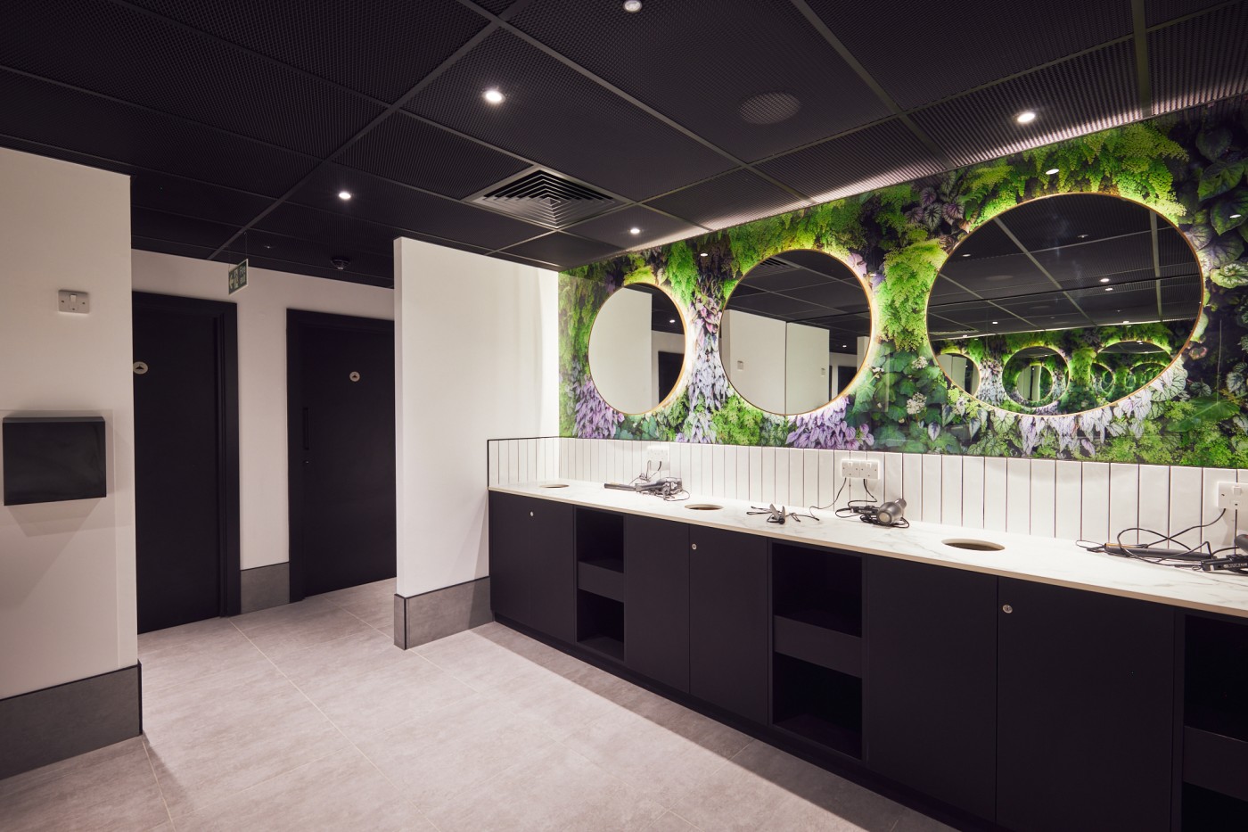 cycle hub alderley park modern changing area