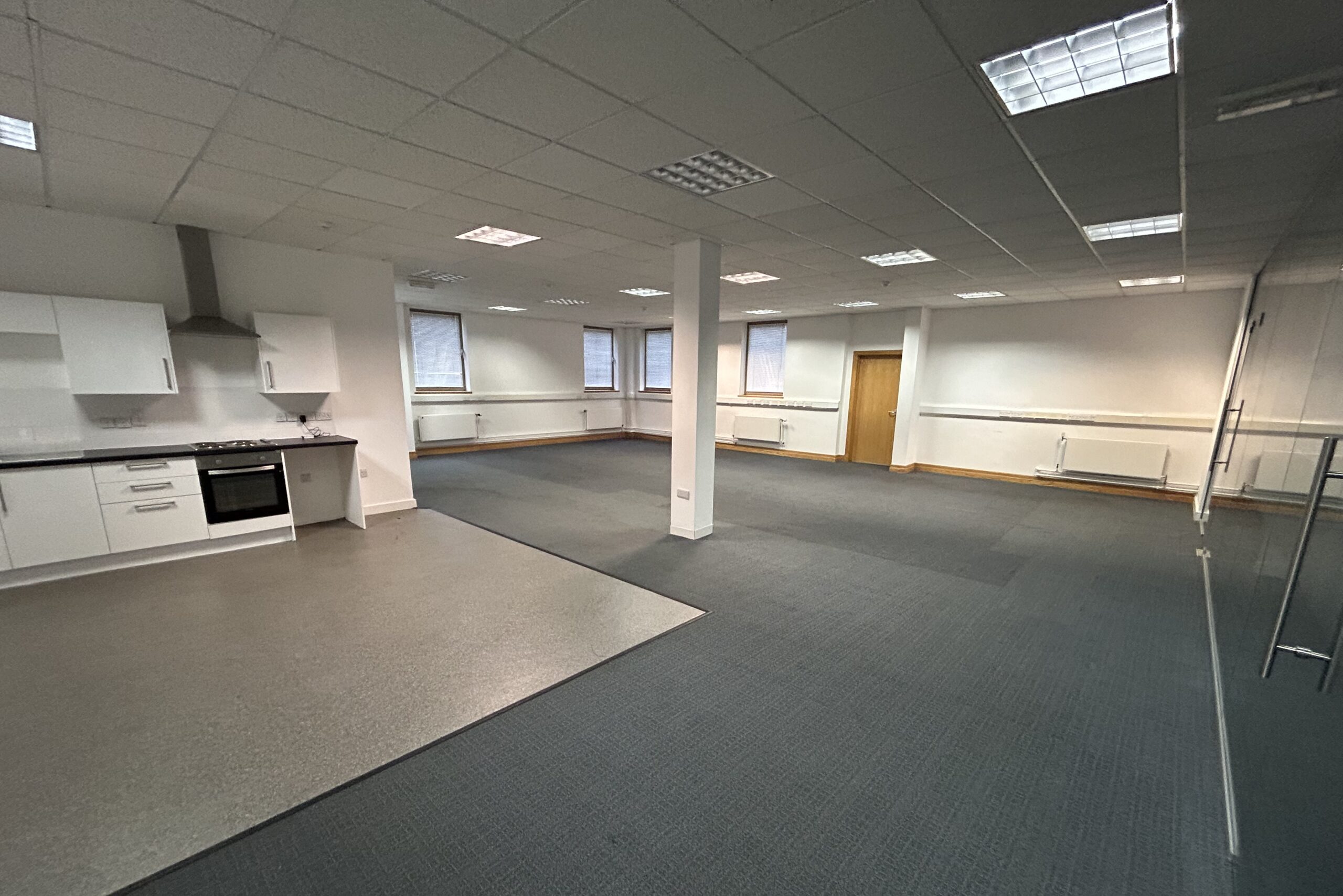 Rutherford Unit 5 large empty office floor plate