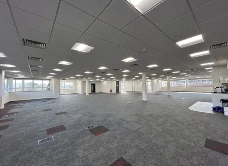 large empty office floor plate